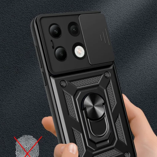  Techsuit - CamShield sorozat - Xiaomi Redmi Note 13 4G - Fekete tok - 5
