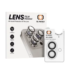 Tel Protect 3D kamera lencsevédő üvegfólia iPhone 16/16 Plus fekete (2 darabos lencse)
