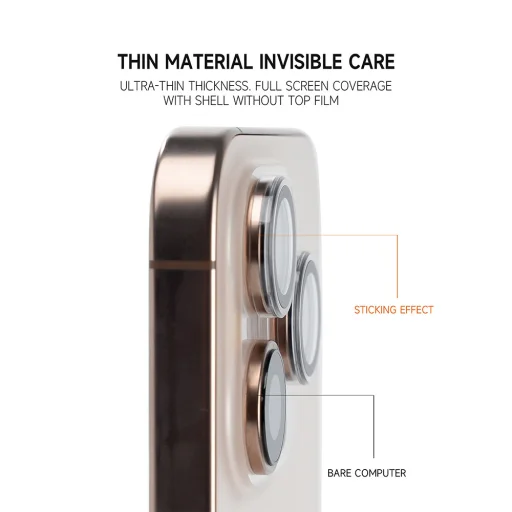 Edzett üveg Tel Protect 3D lencsevédő a Samsung Galaxy S23 kamerához átlátszó (3 darab lencse) üvegfólia - 9