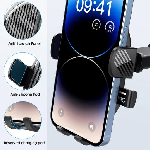 Blavec autós tartó BH-08 szélvédőre (BH08-WSB) fekete - 5