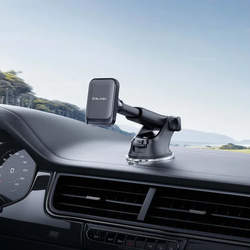 Blavec autós telefontartó BH-02 mágneses szélvédőre (BH02-MWSB) fekete - 5