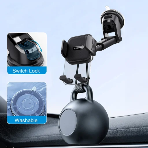 Blavec autós telefontartó BH-07 szélvédőre (BH07-WSB) fekete - 5