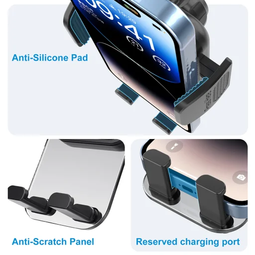 Blavec autós telefontartó BH-07 szélvédőre (BH07-WSB) fekete - 6
