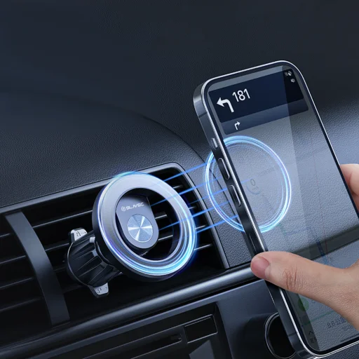 Blavec mágneses autós telefontartó BH-03 légszellőzőre fekete - 8