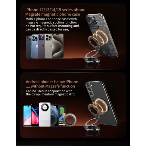 Blavec autós tartó BHV-01 elektromos, vákuumos, mágneses (BHV01-EPMB) fekete - 12