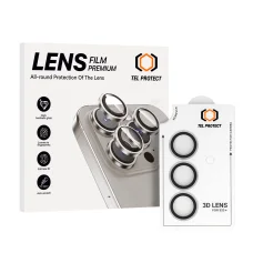 Edzett üveg Tel Protect 3D lencsevédő a Samsung Galaxy S23 kamerához átlátszó (3 darab lencse) üvegfólia