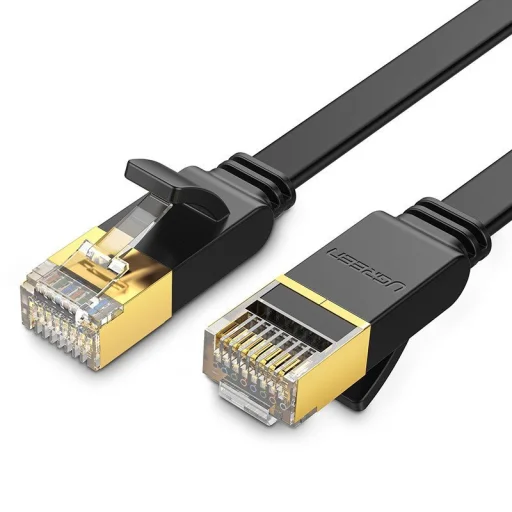 UGREEN NW106 Ethernet RJ45 lapos hálózati kábel, Cat.7, STP, 5 m (fekete) - 1