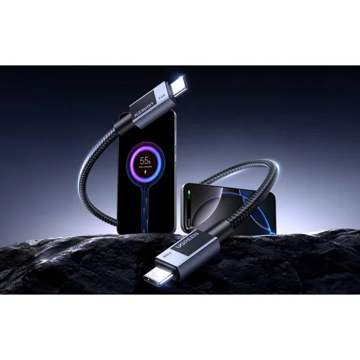 USB-C 2.0 -ról USB-C 2.0-ra Ugreen L524 PD 3A 3m kábel (szürke) - 7