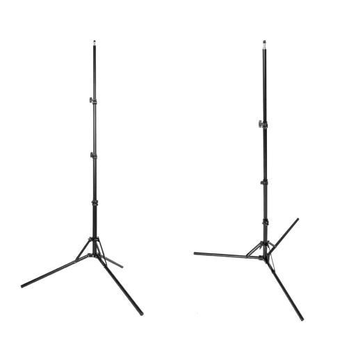 45cm G-180 fekete LED körfény, körlámpa, ringlight állvánnyal  - 7