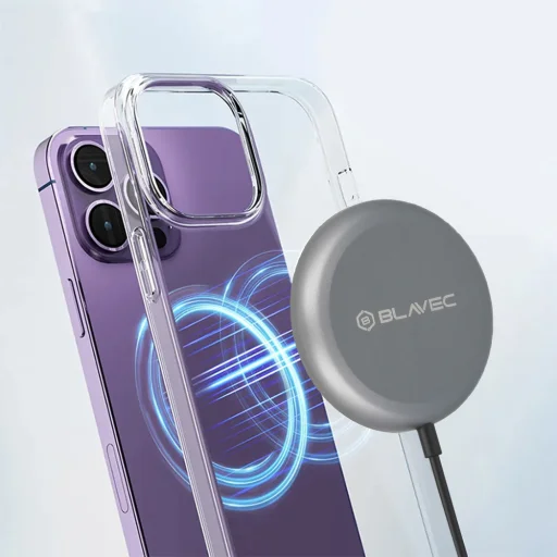 Blavec BQI-03 Qi2 15W mágneses Magsafe vezeték nélküli töltő (BQI03-QI2MB) fekete - 5