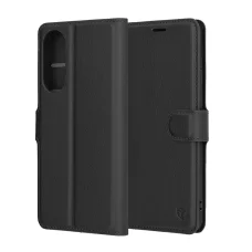 Techsuit - Bőr Tok - Samsung Galaxy S25 Edge - Fekete tok