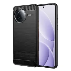  Techsuit - Szénszálas Szilikon - Xiaomi Poco F7 Ultra - Fekete tok