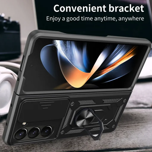  Techsuit - CamShield Sorozat - Samsung Galaxy Z Fold5 - Fekete tok - 3