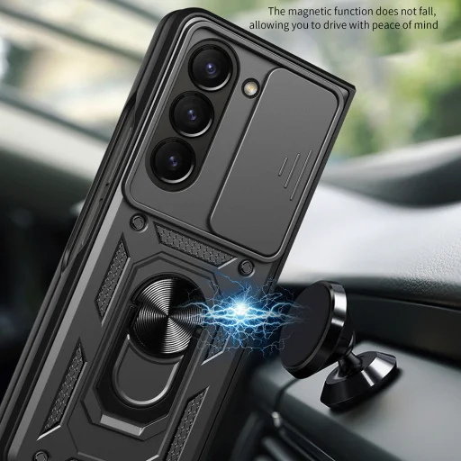  Techsuit - CamShield Sorozat - Samsung Galaxy Z Fold5 - Fekete tok - 6