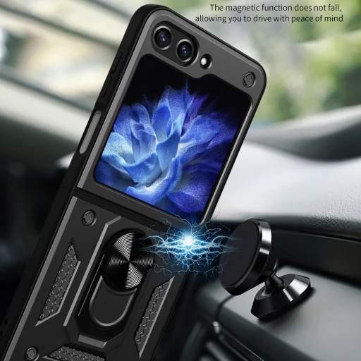  Techsuit - CamShield sorozat - Samsung Galaxy Z Flip5 - Fekete tok - 2