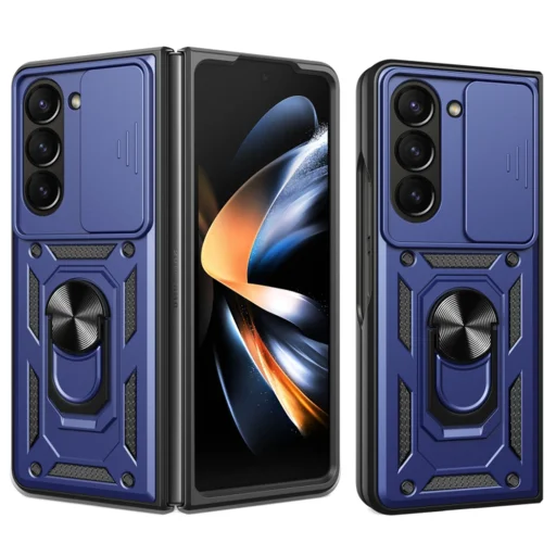  Techsuit - CamShield sorozat - Samsung Galaxy Z Fold5 - Kék tok - 1