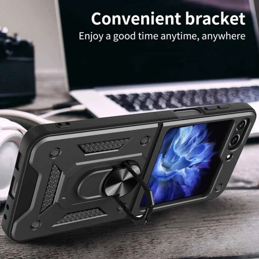 Techsuit - CamShield széria - Samsung Galaxy Z Flip6 - Kék tok - 4