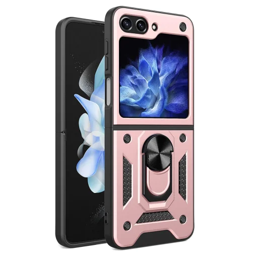  Samsung Galaxy Z Flip6 Rózsaarany Techsuit CamShield Sorozat tok - 1