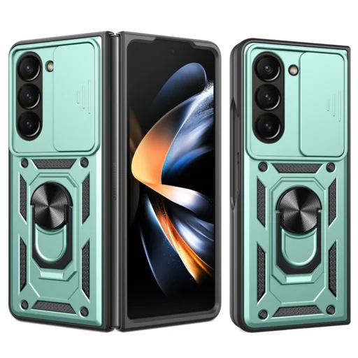  Techsuit - CamShield sorozat - Samsung Galaxy Z Fold5 - Zöld tok - 1