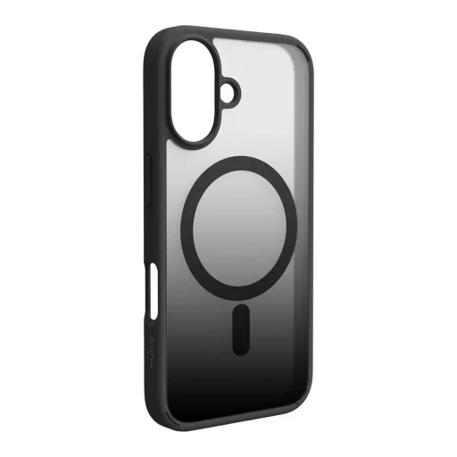 Puro "GRADIENT" TPU fliptok Magsafe-fel és színátmenetes hatással iPhone 16e-hez, fekete tok - 1