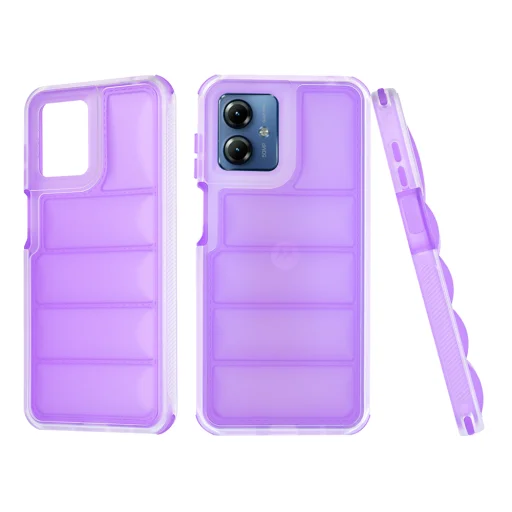  Techsuit - Hullám Pajzs - Motorola Moto G14 - Ibolya tok - 1