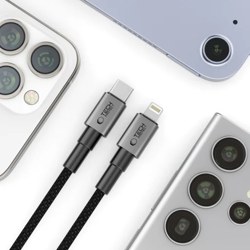 Tech-protect Ultraboost Dna Lightning Kábel Pd27w/3a 100cm Vas Szürke - 4