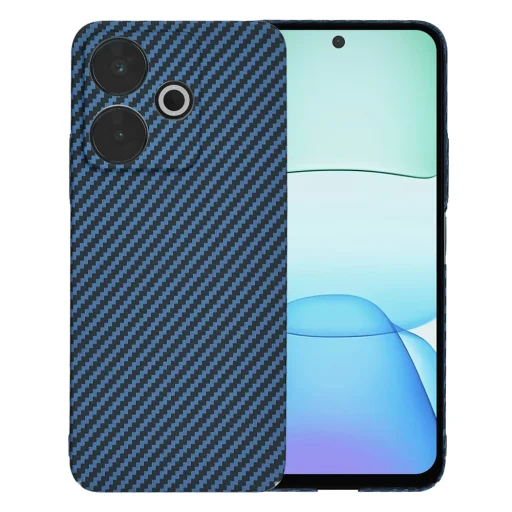  Xiaomi Redmi 13 / Poco M6 4G cián Techsuit karbonit szálhéj tok - 1