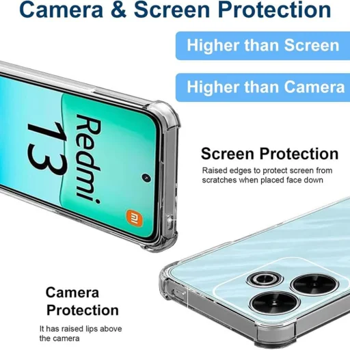  Techsuit - Ütésálló Átlátszó Szilikon - Xiaomi Redmi 13 / Poco M6 4G - Átlátszó tok - 3