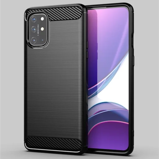  TechSuit - Szénszálas Szilikon - OnePlus 8T - Fekete tok - 7