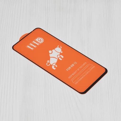  Techsuit - 111D Teljes Fedés / Teljes Ragasztású Üveg - Xiaomi Redmi 12 4G / 12 5G / 13 / Poco M6 4G - Fekete üvegfólia - 2