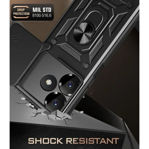  Techsuit - CamShield Sorozat - Xiaomi Redmi 13 / Poco M6 4G - Fekete tok - 3