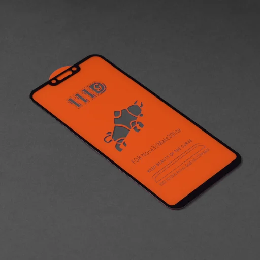  Techsuit - 111D Teljes Lefedés / Teljes Ragasztás Üveg - Huawei Mate 20 Lite / Nova 3 / Nova 3i / P Smart Plus - Fekete üvegfólia - 2