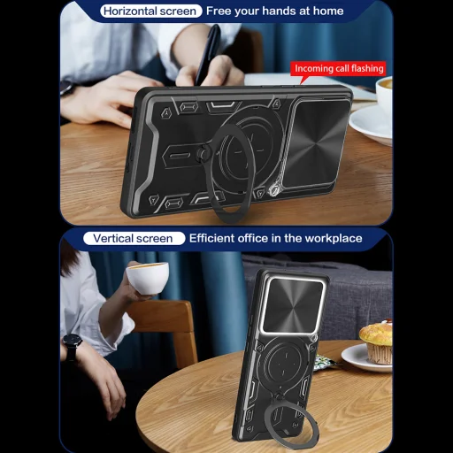  Techsuit - CamGuard Pro - Xiaomi Redmi 13 / Poco M6 4G - Fekete tok - 3