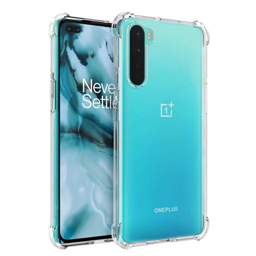  Techsuit - Ütésálló Átlátszó Szilikon - OnePlus Nord 5G - Átlátszó tok - 1