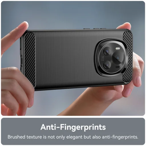  Techsuit - Szénszálas Szilikon - Honor Magic6 Pro - Fekete tok - 3