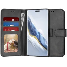  Techsuit - Naplókönyv - Honor Magic6 Pro - Fekete tok