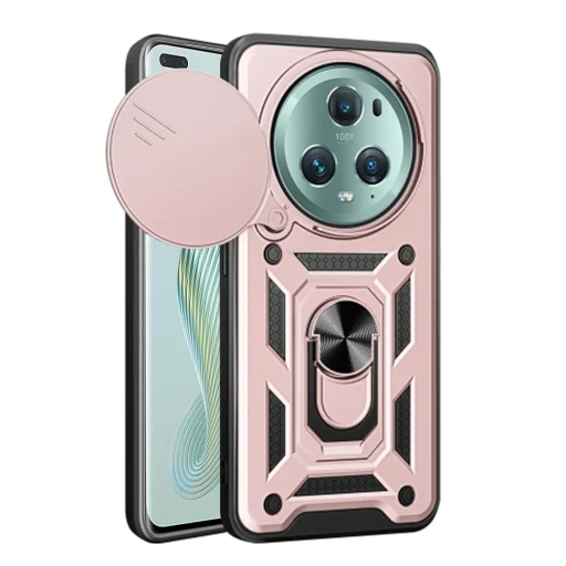Techsuit - séria CamShield - Honor Magic5 Pro - ružovo zlaté puzdro - 1