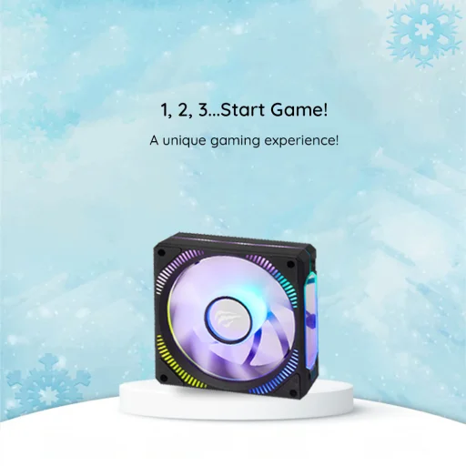 Havit - Hűtőventilátor (F2096) - számítógéphez, 1800 RPM, 30 dB, 12V, 3W - Fekete - 4