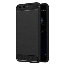  Techsuit - Carbon Szilikon - Huawei P10 - Fekete tok
