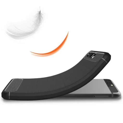 Techsuit - Carbon Szilikon - Huawei P10 - Fekete tok - 2