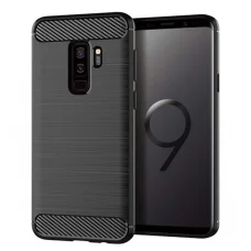  Techsuit - Carbon Szilikon - Samsung Galaxy S9 Plus - Fekete tok