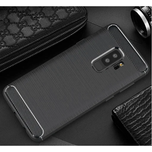  Techsuit - Carbon Szilikon - Samsung Galaxy S9 Plus - Fekete tok - 2