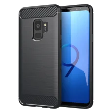  Techsuit - Szénszilikon - Samsung Galaxy S9 - Fekete tok
