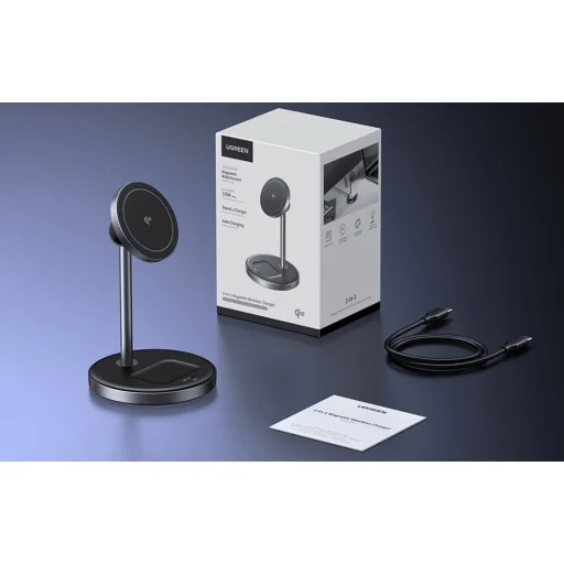 Mágneses töltő 2 az 1-ben Ugreen W710 iPhone-hoz, AirPodshoz Magsafe töltőállomás - 7