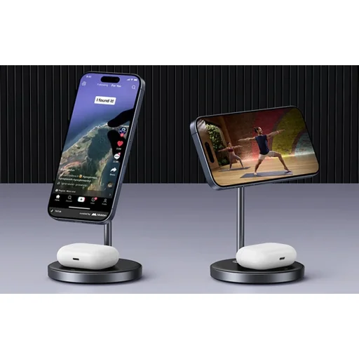 Mágneses töltő 2 az 1-ben Ugreen W710 iPhone-hoz, AirPodshoz Magsafe töltőállomás - 3