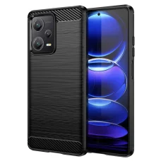  Techsuit - Szén Szilikon - Xiaomi Redmi Note 12 Pro 5G / Poco X5 Pro - Fekete tok