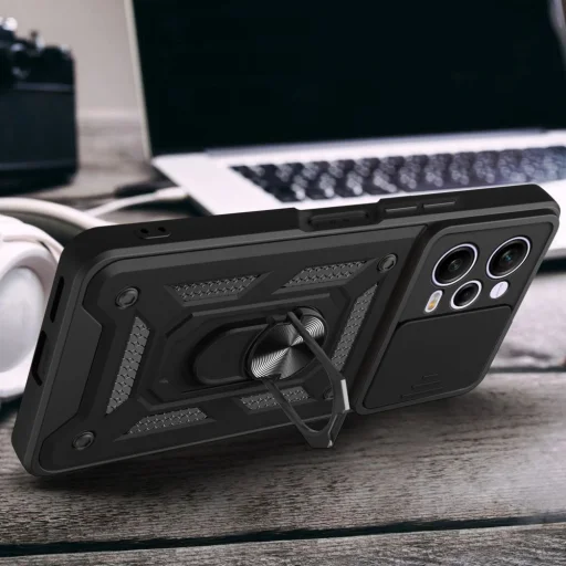  Techsuit - CamShield sorozat - Xiaomi Redmi Note 12 Pro 5G / Poco X5 Pro - Fekete tok - 6