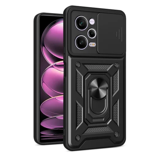  Techsuit - CamShield sorozat - Xiaomi Redmi Note 12 Pro 5G / Poco X5 Pro - Fekete tok - 1