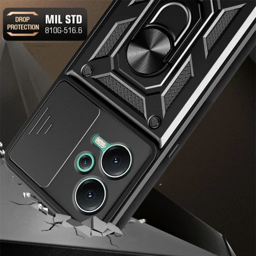  Techsuit - CamShield Sorozat - Xiaomi Redmi Note 12 Pro+ - Fekete tok - 4