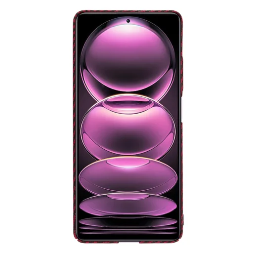  Techsuit - Karbonit Rosthéj - Xiaomi Redmi Note 12 Pro 5G - Piros tok - 2